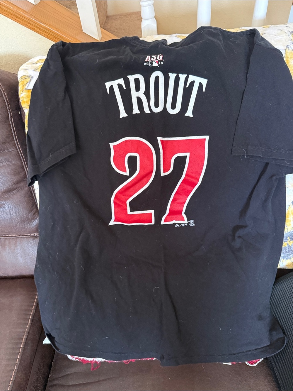 Majestic Black 'Trout 27' Graphic Men’s Tee